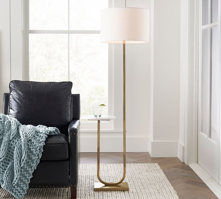 Delaney Marble Floor Lamp | Pottery Barn (US)