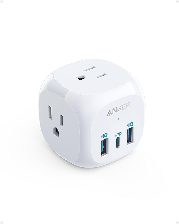 Anker USB C Outlet Extender, 321 Outlet Extender With 3 Outlets and 20W USB C Charging for iPhone... | Amazon (US)