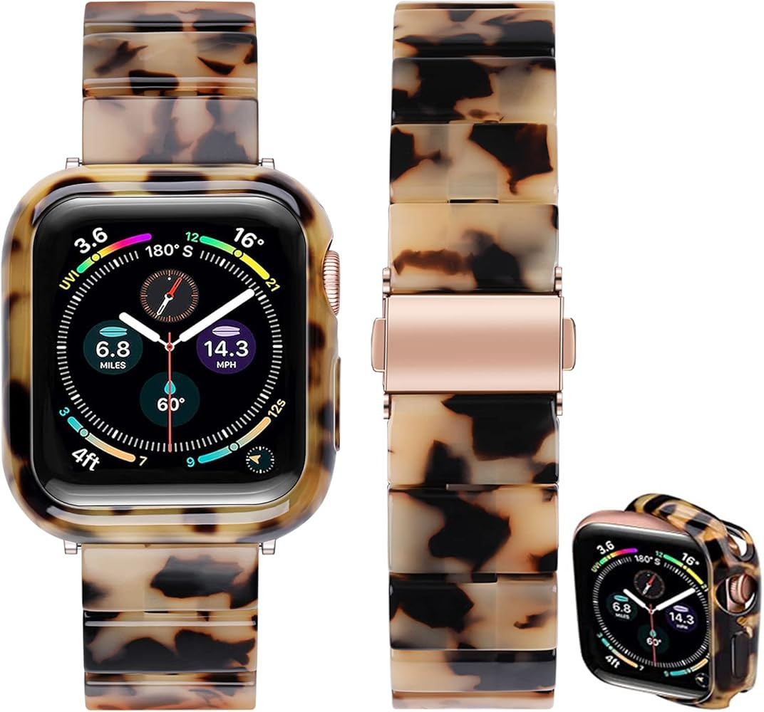 Omter Band with Case Compatible with Apple Watch 49mm 45mm 44mm 42mm 41mm 40mm 38mm, Women Men Fashi | Amazon (US)