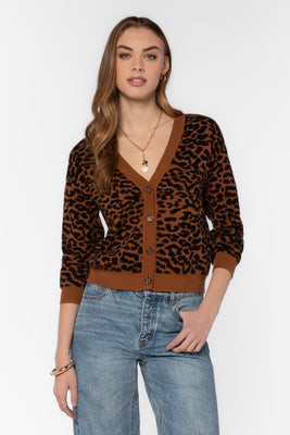 Sharyl Cheetah Cardigan S / Maple Cheetah | Velvet Heart Clothing