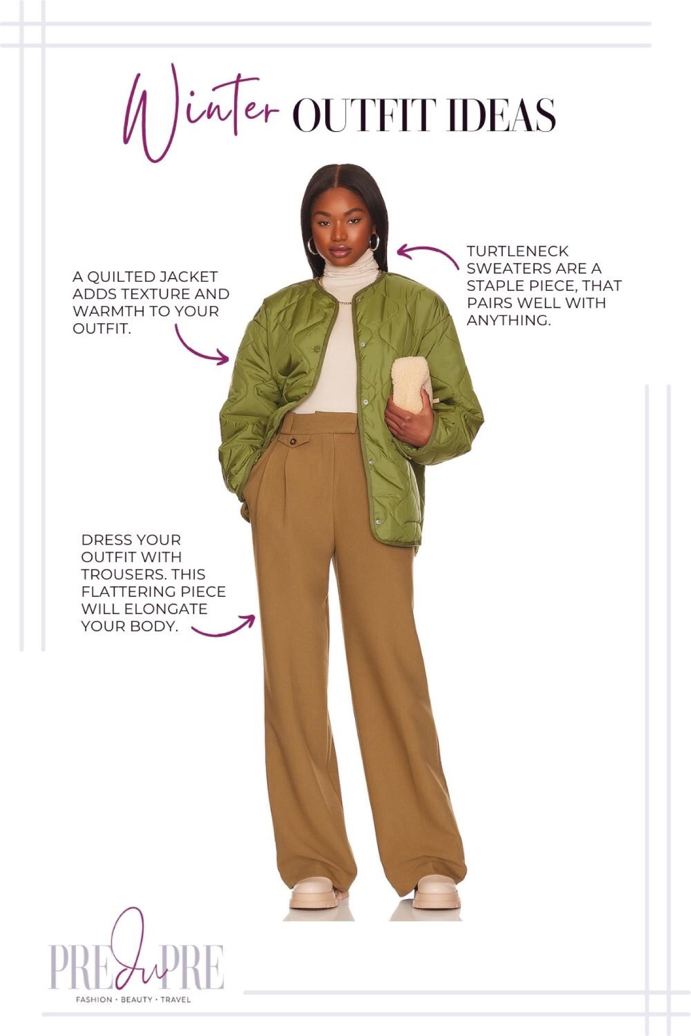 Dress up for the cold winter season with this fun and warm winter outfit idea. Check out more outfit ideas at www.predupre.com

Winter, winter ootd, winter outfit, winter look, ootd, outfit ideas, jackets, coats, sweaters, pants, boots

#LTKSeasonal #LTKHoliday #LTKstyletip