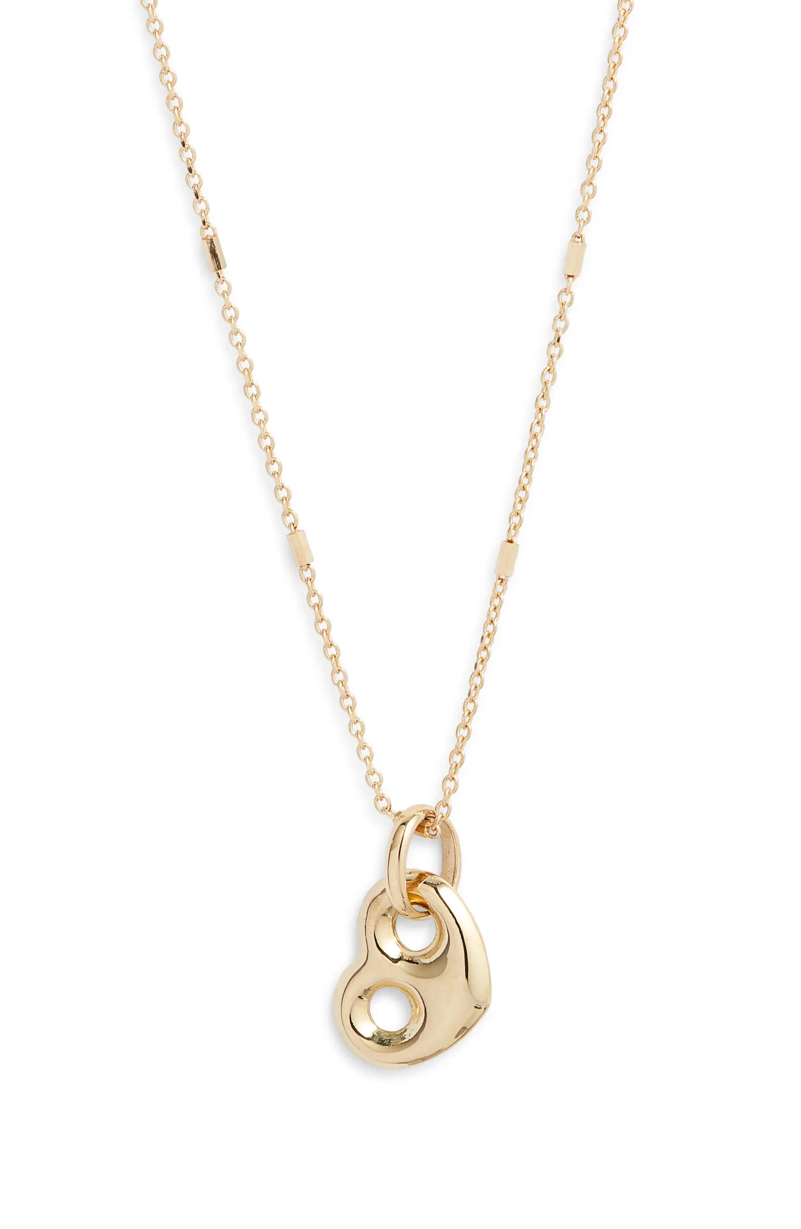 Zoë Chicco Puffy Mariner Heart Pendant Necklace | Nordstrom | Nordstrom