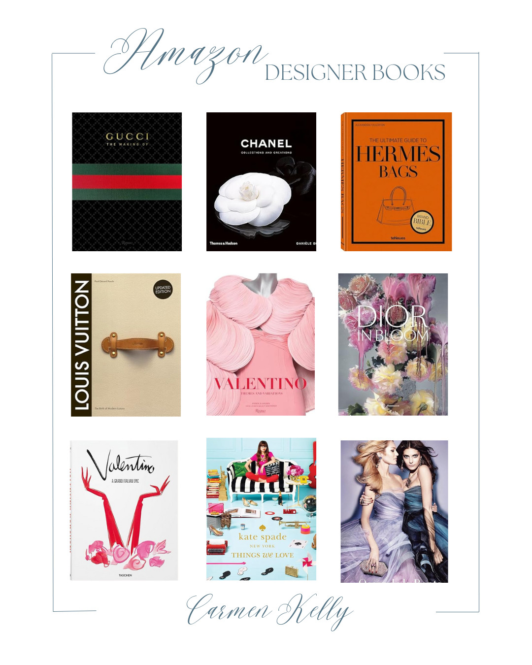 Amazon fashion designer coffee table books
Chanel, Gucci, Hermes, Louis Vitton, Valentino, Dior, Kate Spade, Tory Burch, Ralph Lauren 

 #LTKNYFW #LTKHome #LTKFindsUnder100