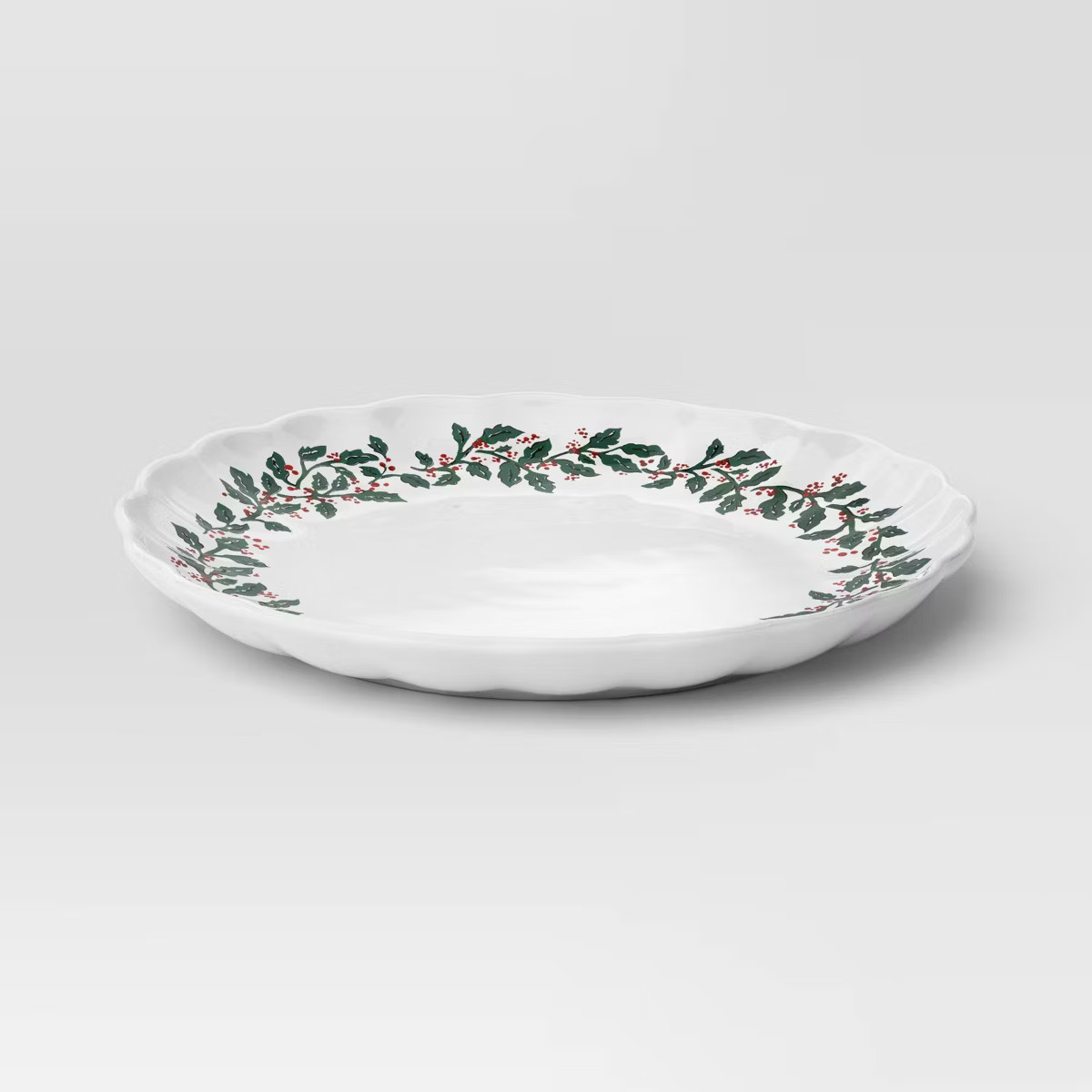 10.3" Stoneware Holly Berry Dinner Plate - Threshold™ | Target