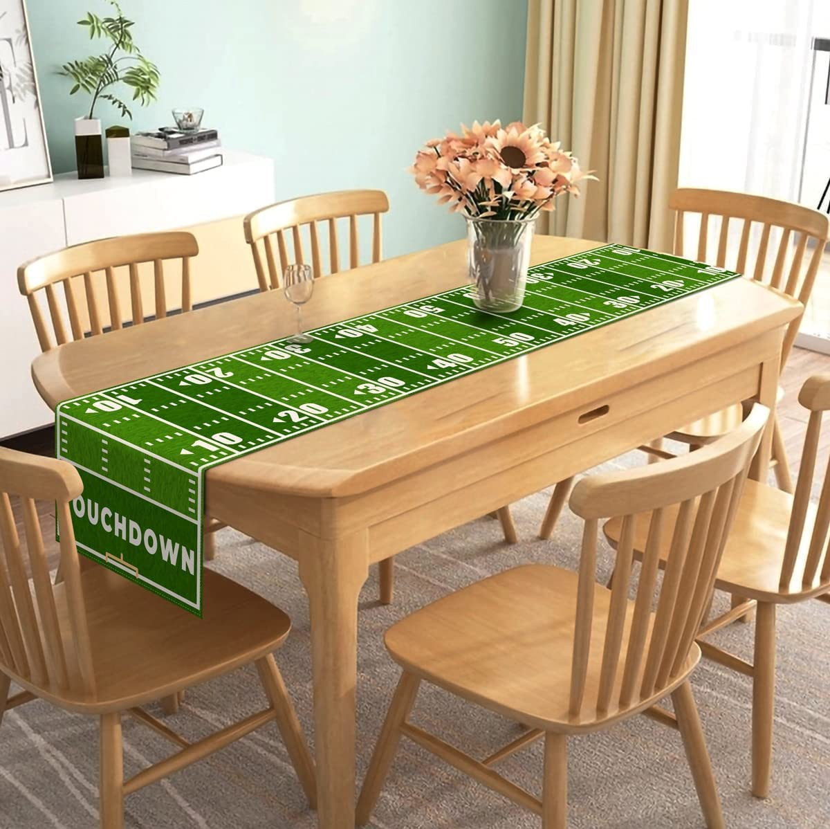 Nepnuser American Football Court Table Runner Touch Down Football Birthday Party Decoration Boy S... | Amazon (US)