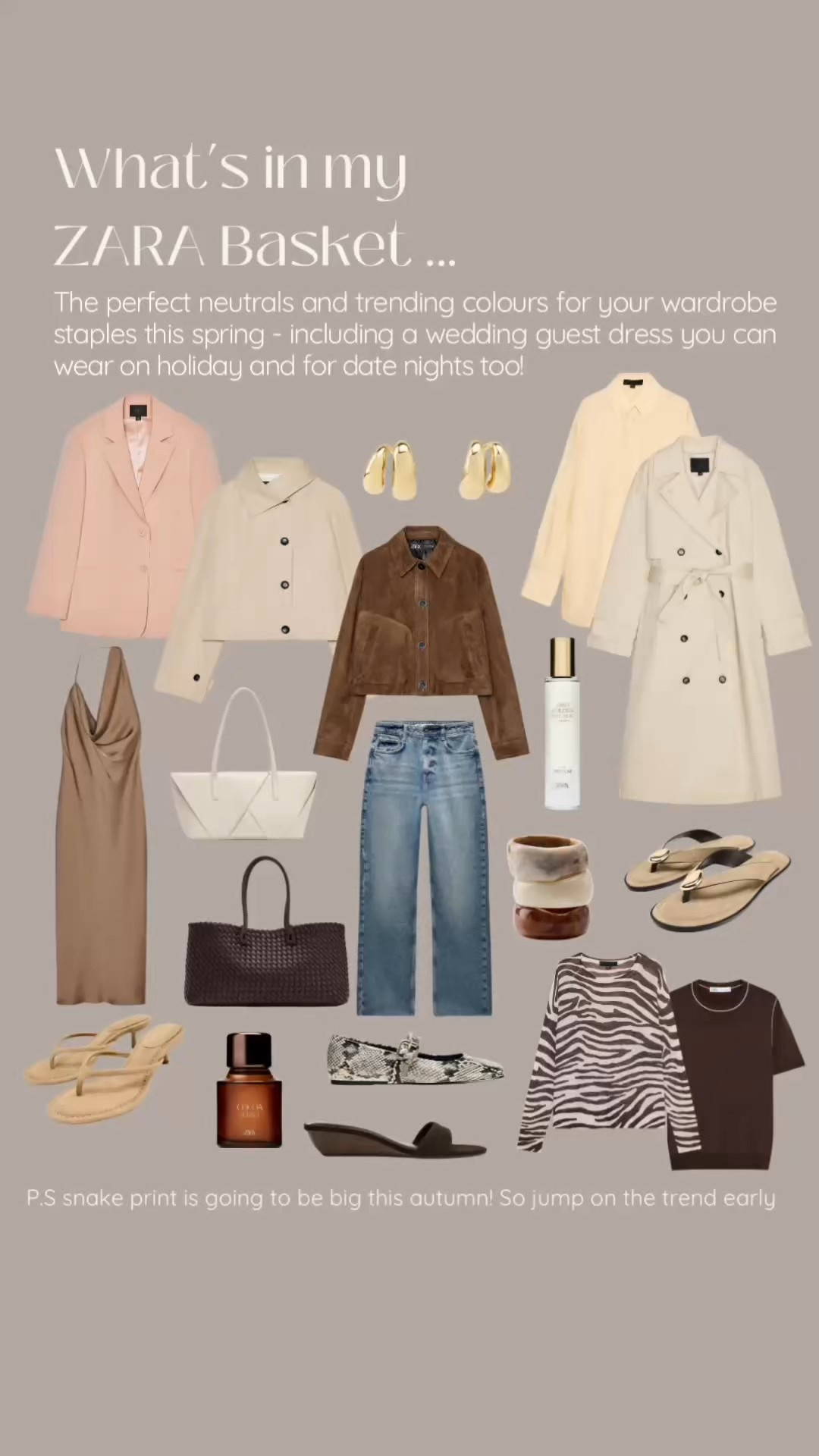 Zara new in - Zara outfit - Zara must haves - capsule wardrobe spring - trench coat - trending colours - pastel pink - oversize blazer - satin dress - wedding guest dress - wedding guest outfit - summer outfit - holiday outfit - trending bags - zebra print - wardrobe staple - snake print shoes - suede shoes - trending shoes - summer 2025 #ltkuk #zara

#LTKdresses #LTKsummer #LTKspring