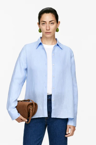 Linen Shirt – Blue – Women – ARKET GB | Arket UK