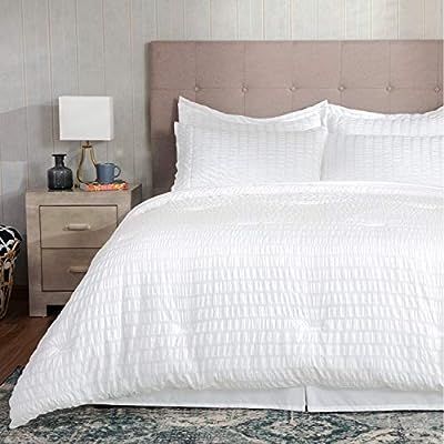 Bedsure 8 Pieces Bed In A Bag White King Size, Seersucker Comforter Set Soft Microfiber Bedding S... | Amazon (US)