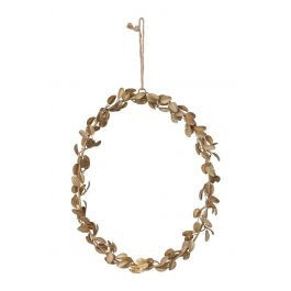 BRASS OVAL METAL WREATH- 13" | Gatehouse No.1