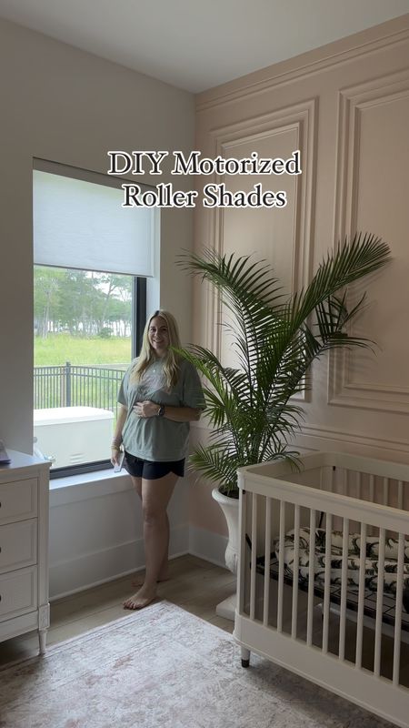 Motorized roller shades from Amazon! These are a fraction of the price as the custom ones we had installed in our house and they are so simple to hang. I got the light filtering in white. You can order samples of the fabric too! 

#LTKVideo #LTKhome #LTKover40