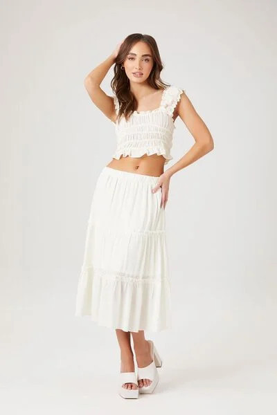 Tiered Midi Skirt | Forever 21 (US)