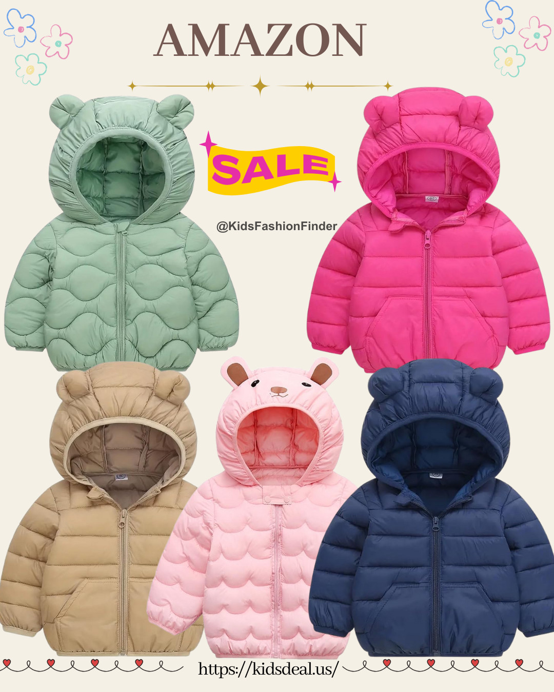 🐻✨ Too cute to miss — the bear ear jacket!

Bright, simple colors with the cutest bear ear hood — everyone stops to compliment it! 🥰

Made with lightweight nylon and soft padding, it’s durable, easy to fold, and perfect for on-the-go.

Windproof zipper + hooded design keep little ones warm during outdoor play. Cute and practical! 💛

#KidsJacket #BearEarHood #CuteKidsStyle #ToddlerFashion #MomLife #WinterOutfits #KidsOuterwear 🐻✨ 

 

#LTKSaleAlert #LTKBaby #LTKKids