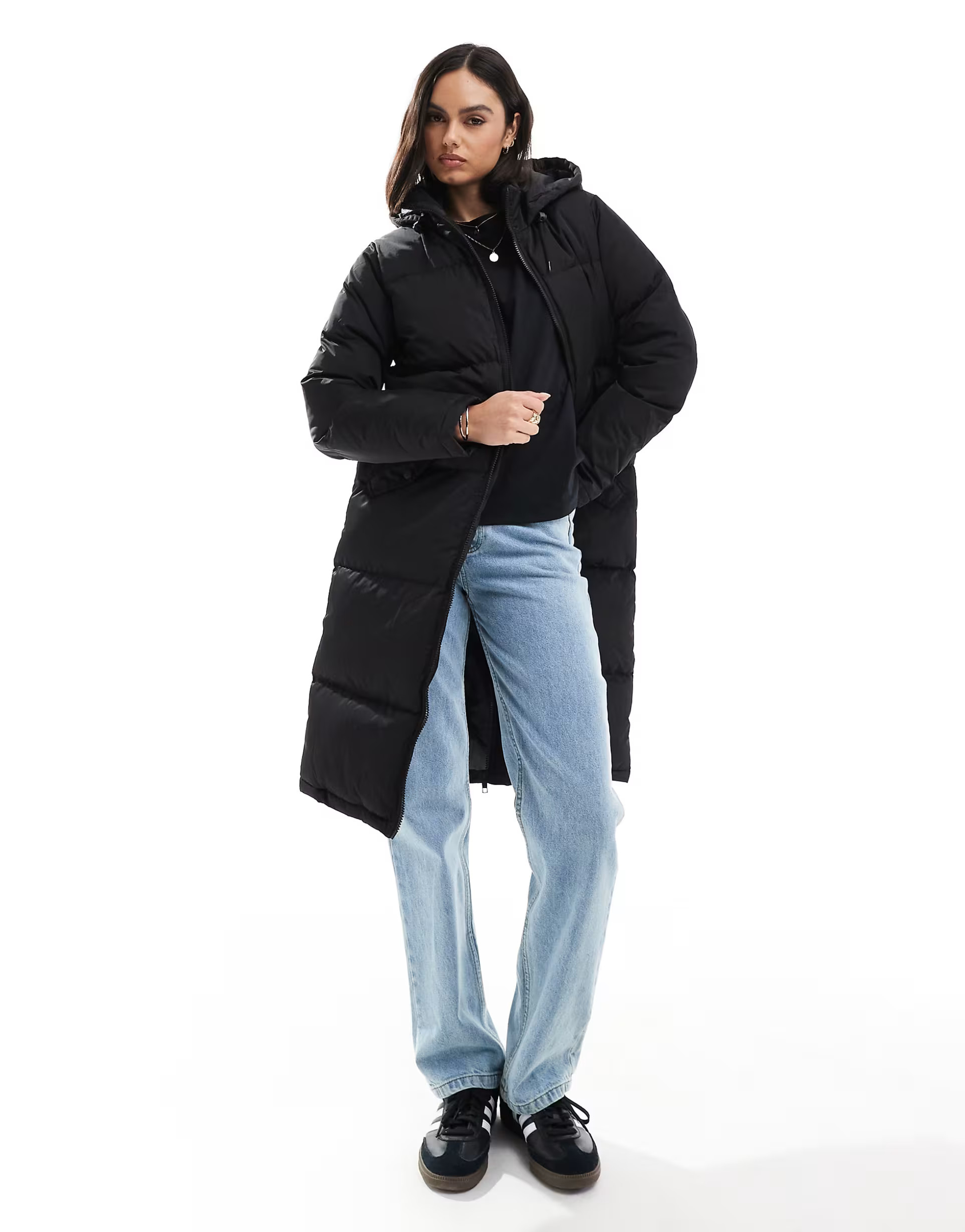 Brave Soul long puffer jacket in black | ASOS (Global)