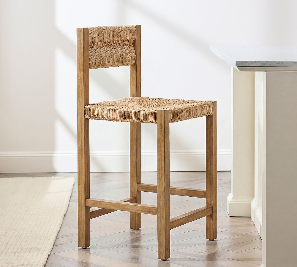 Malibu Woven Stool | Pottery Barn (US)
