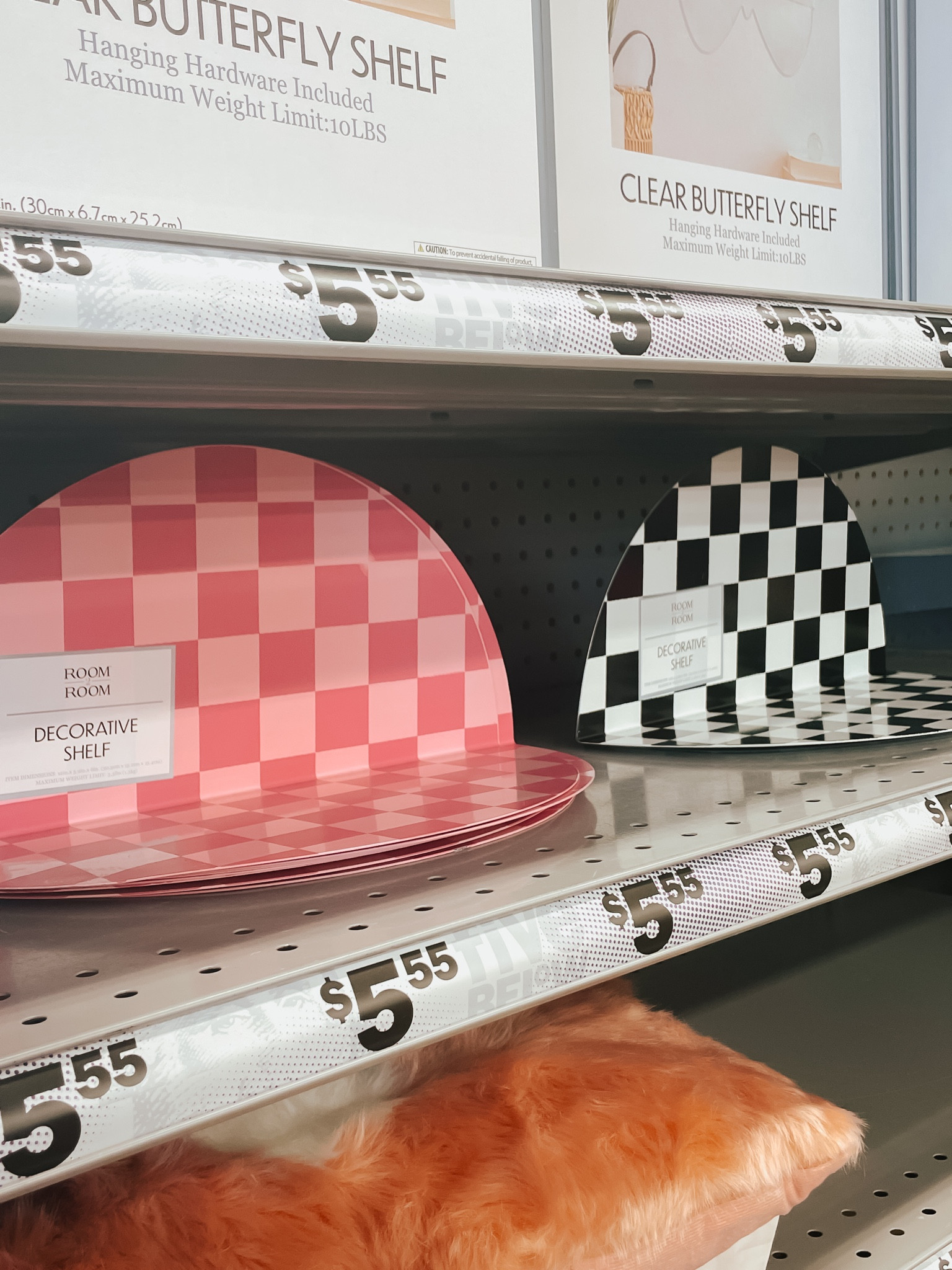 Checkered shelves at five below super cute especially for the dopamine decor babes 

#budgethomedecor #shelves 


#LTKsalealert #LTKhome #LTKunder50