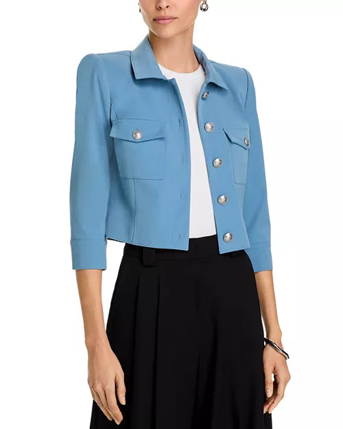 L'AGENCE Kumi Button Front Crop Jacket  | Bloomingdale's Women | Bloomingdale's (US)