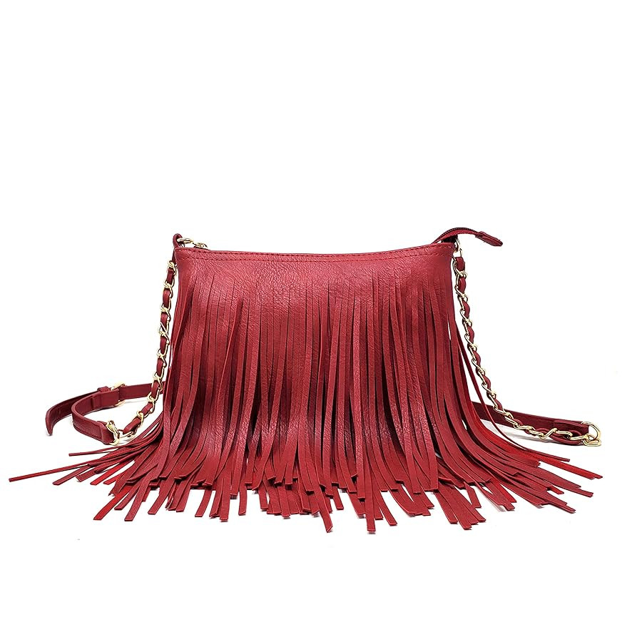 Solene Fringe Crossbody Shoulder Bag with Strap, Tassel Messenger bag, Country Style Western Frin... | Amazon (US)
