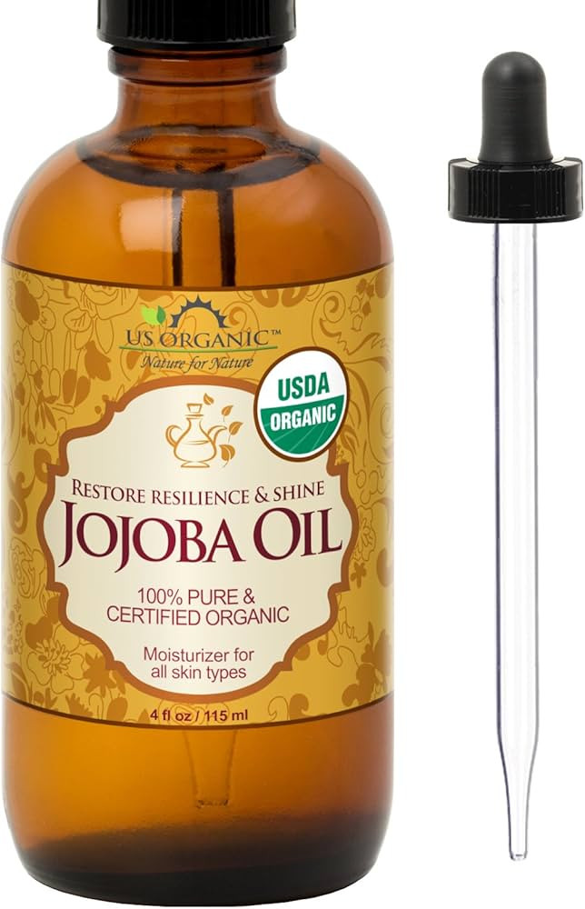 US Organic Jojoba Oil, USDA Certified Organic,100% Pure & Natural, Cold Pressed Virgin, Unrefined... | Amazon (US)
