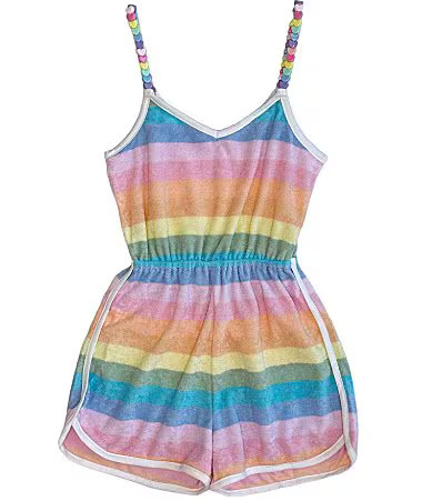 Lola The Boys LittleBig Girls Ombre Beaded Sleeveless Romper - 4 | Dillard's