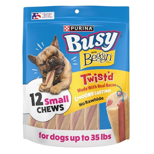 Purina Busy with Beggin’ Twist’d Mini Adult Dog Chew Bone Treats - 12 ct. Pouch | Amazon (US)