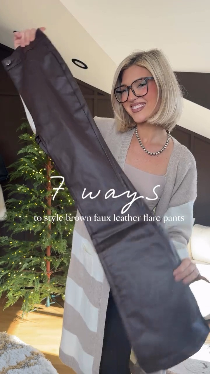 7 Ways to Rock Chocolate Brown Faux Leather Flared Pants from Amazon🍫✨ From playful patterns to cozy layers, these faux leather flare pants are your new wardrobe staple. Whether you’re going for a casual look or something chic and polished, I’ve got you covered! 💁‍♀️✨

🧸🛒💬 Type LEATHER to shop & like this post! 
(Must be following to receive the DM)

#FauxLeatherPants #ChicOnABudget #AmazonFashion #OutfitInspiration #FallFashion #StyleOnABudget #FashionOver30 #WardrobeStaple #TrendyLooks #Stylingreel #stylingreels #fauxleather #amazonstyle #amazonfashionfinds

#LTKSaleAlert #LTKgrwm #LTKFindsUnder50