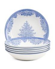 6Pk Christmas Tree Pasta Bowls | TJ Maxx