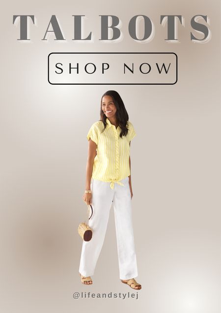 The Talbots Nantucket Washed Linen Wide Leg Pants are a perfect addition to your warm-weather wardrobe. Pair them with a tucked-in blouse and sandals for a chic daytime outfit, or dress them up with a fitted top and wedges for a polished evening ensemble.

#LTKStyleTip #LTKOver40 #LTKSeasonal
