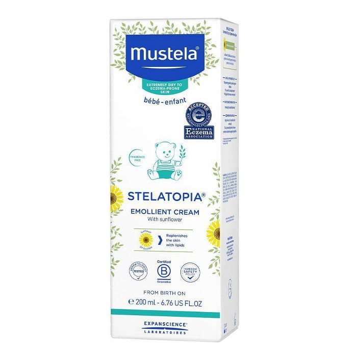 Mustela Stelatopia Emollient Fragrance Free Baby Cream for Eczema Prone Skin -  6.76 fl oz | Target