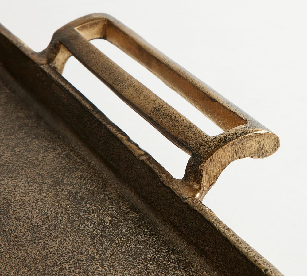 Antiqued Metal Decorative Trays | Pottery Barn (US)
