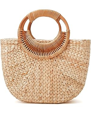 Tote Bag for Women Large Straw Beach Bag Summer Woven Tote Bags Straw Hobo Handbag Purse Fashion ... | Amazon (US)