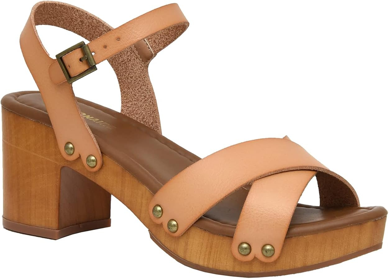 CUSHIONAIRE Women's Slate Faux Wood Sandal +Memory Foam Insole & LiteSole Technology -Wide Widths... | Amazon (US)