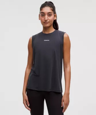 Jersey Training Muscle Tank Top Long   Wordmark | lululemon (AU)