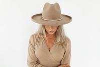 The Cara Loren Pencil Brim Hat - Tan | Gigi Pip