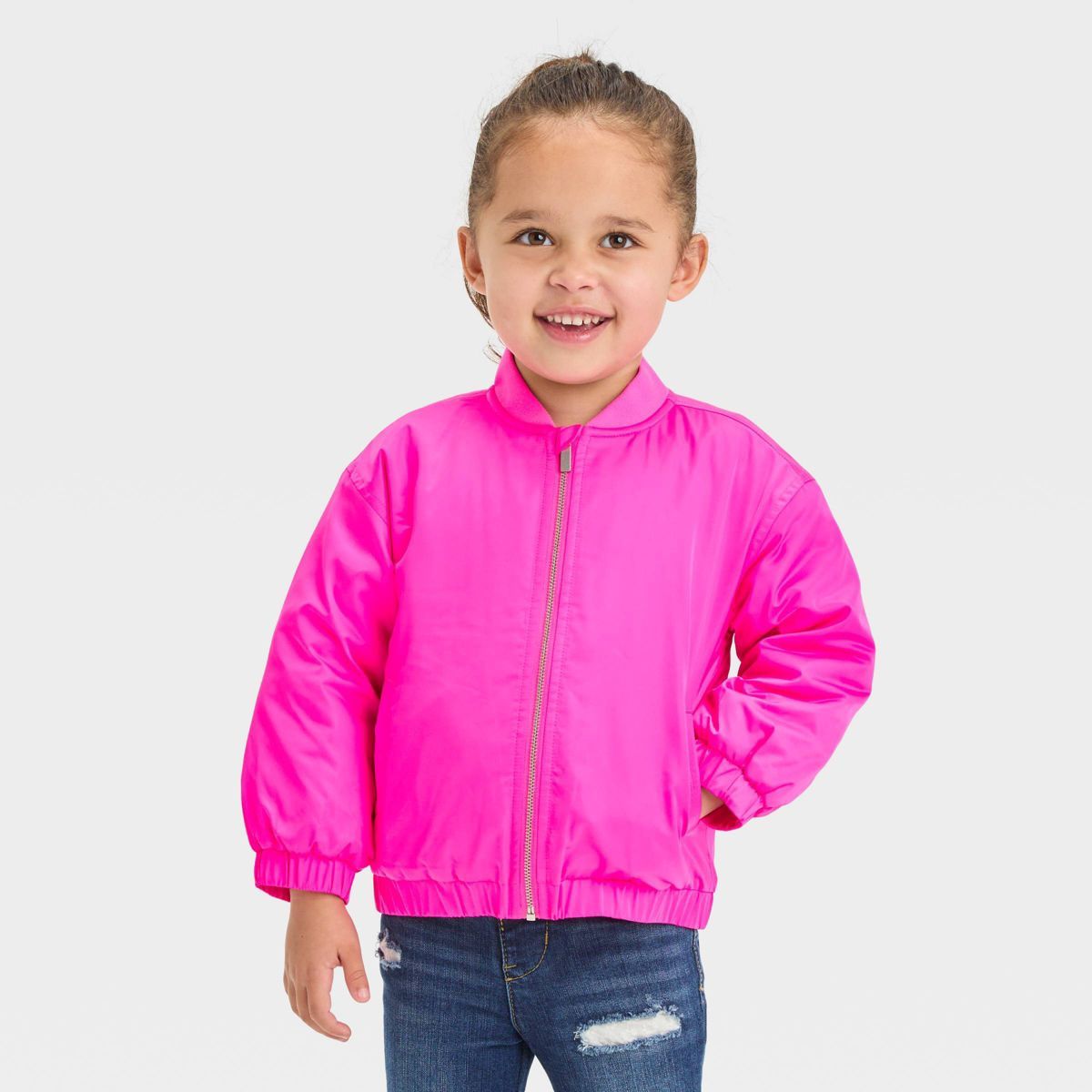 Toddler Girls' Bomber Jacket - Cat & Jack™ Pink | Target