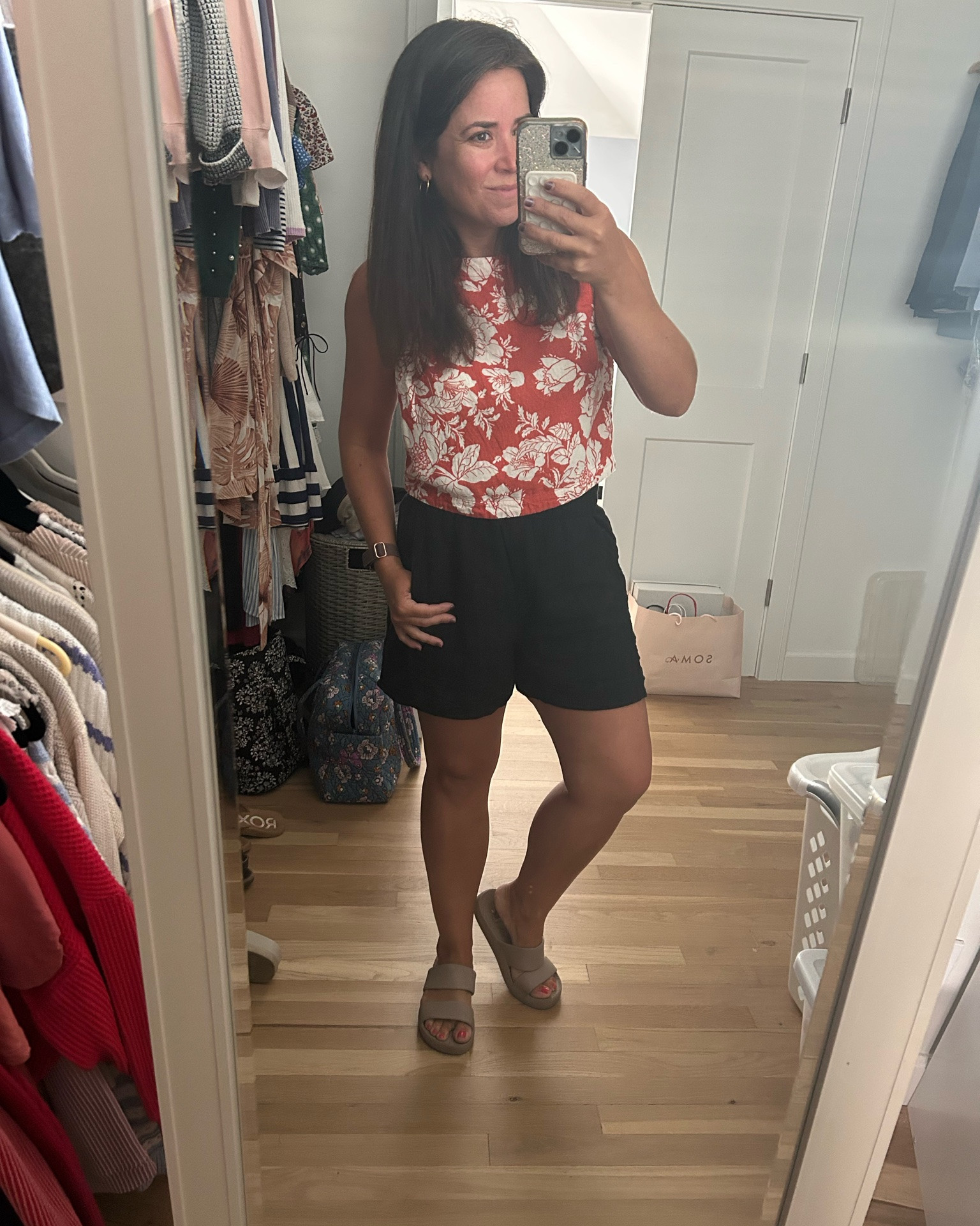 One pair of shorts, two cute looks! 

I am wearing a size small.

#LTKmomlife #LTKOver40 #LTKPetite