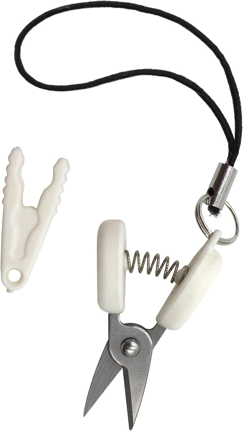 JubileeYarn Itty Bitty Snippy Portable TSA Compliant Keychain Scissors - White - 1 Pair | Amazon (US)