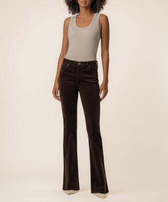 Ana Corduroy High Rise Flare in Brownie | Kut From Kloth