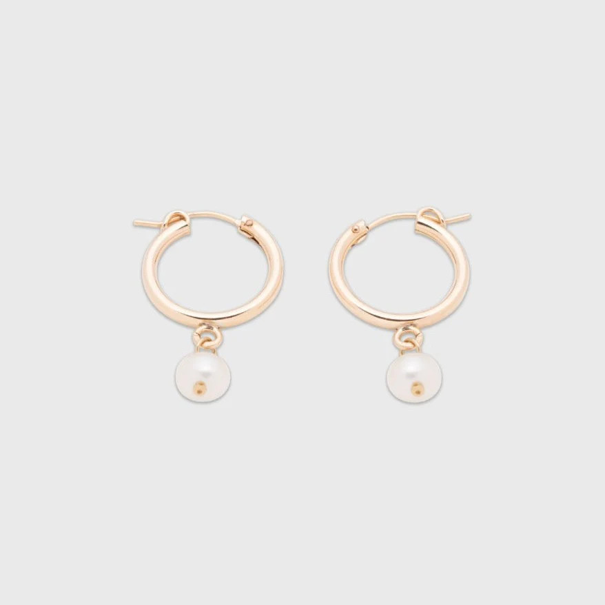 pearl hoops (19mm) | Cuffed by Nano