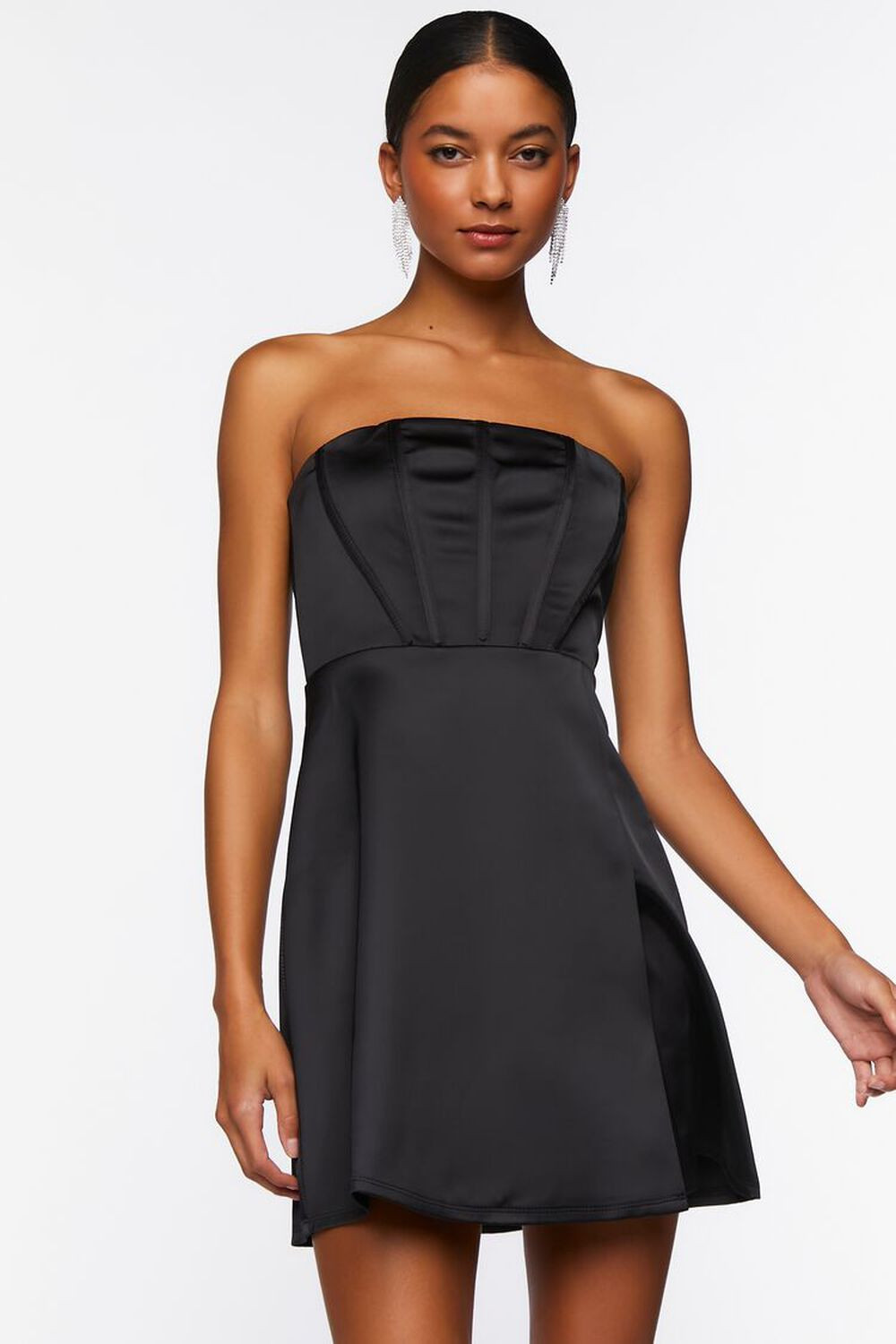Satin Corset Tube Mini Dress | Forever 21 (US)