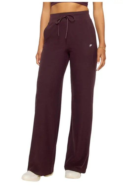 Fabletics Women's Cloud Jersey Wide Leg Pant in Oxblood Heather at Nordstrom, Size X-Large | Nordstrom