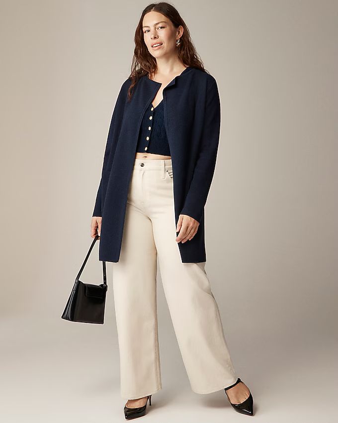 Juliette collarless sweater-blazer | J. Crew US