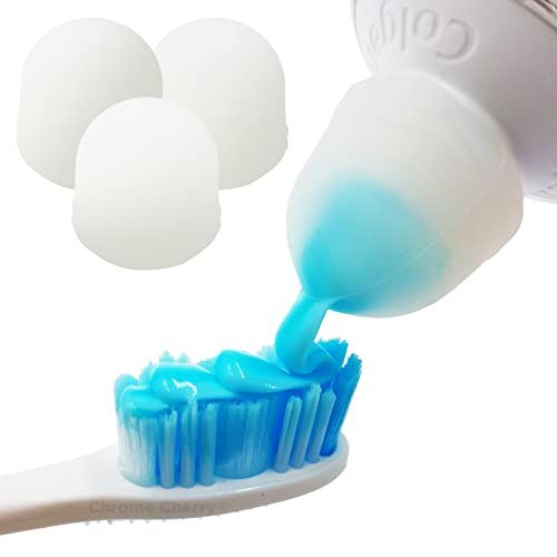 Chrome Cherry SqueezMe: 3-Pack Self-Closing Toothpaste Caps for Bathroom Hygiene for Kids and Adults | Amazon (US)