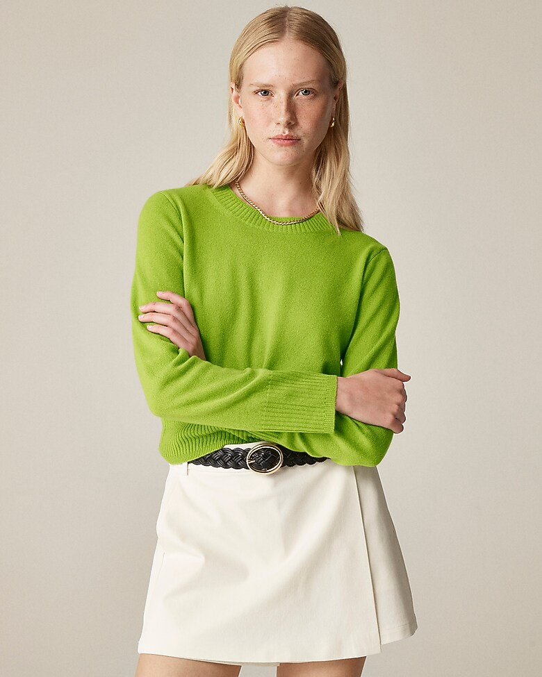 Cashmere shrunken crewneck sweater | J. Crew US
