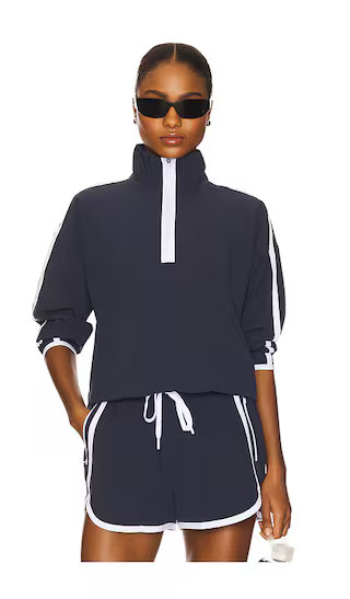 Contrast Half Zip Pullover in Nocturnal Navy & True White | Revolve Clothing (Global)