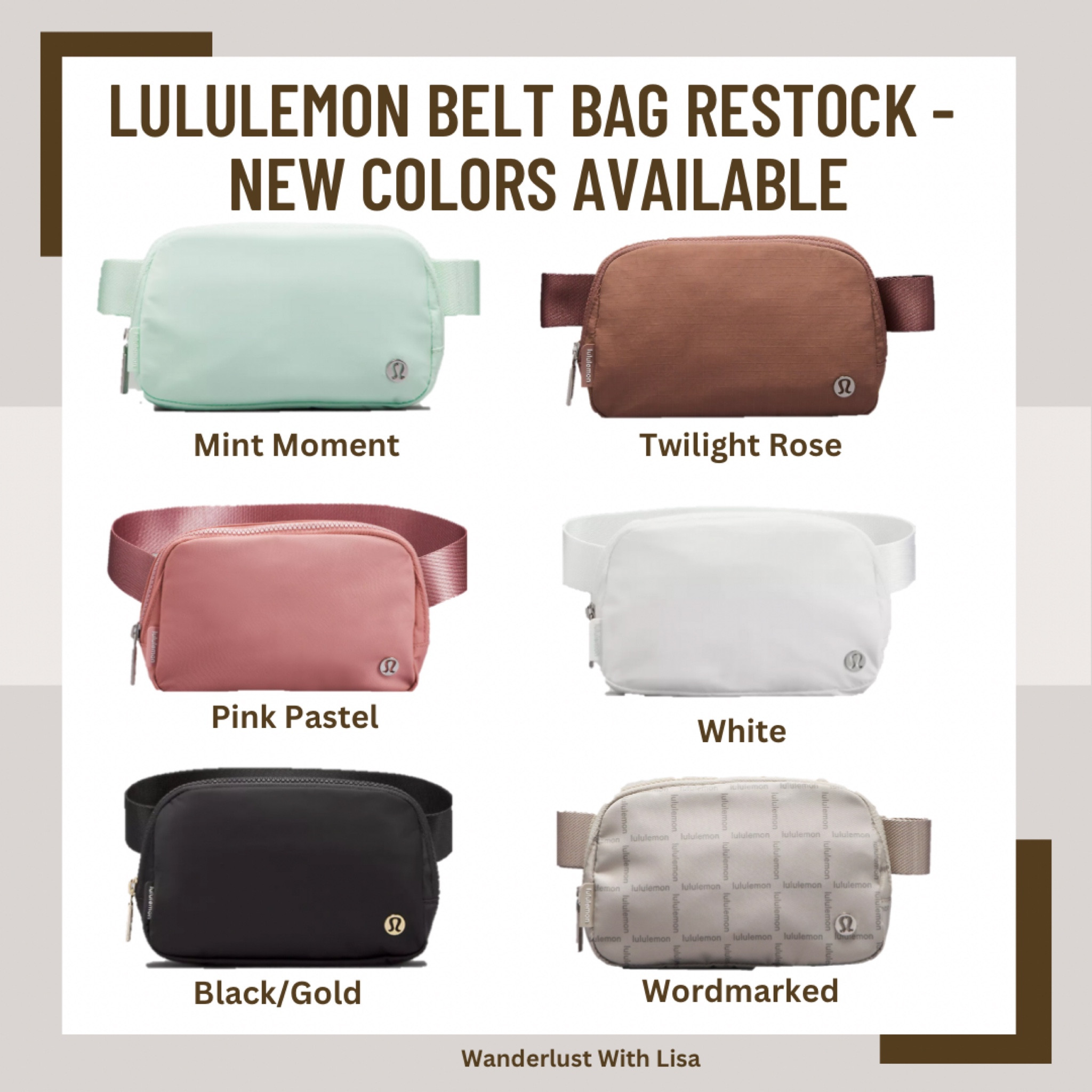 Lululemon Everywhere Belt Bag 1L- Twilight Rose - NWT