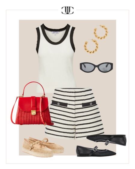 Heading to France? Here are a few looks to take you through this beautiful country from day to night. 

Tank top, striped shorts, earrings, sunglasses, espadrilles, ballet flats, summer outfit, summer look, travel outfit, travel look, Paris outfit, Paris look

#LTKstyletip #LTKover40 #LTKshoecrush