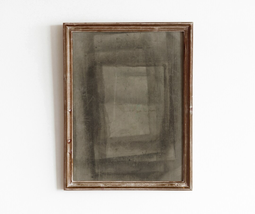 Geometric Abstract | Vintage Dark Abstract Verso Canvas Painting | Contemporary Art | Digital Dow... | Etsy (US)