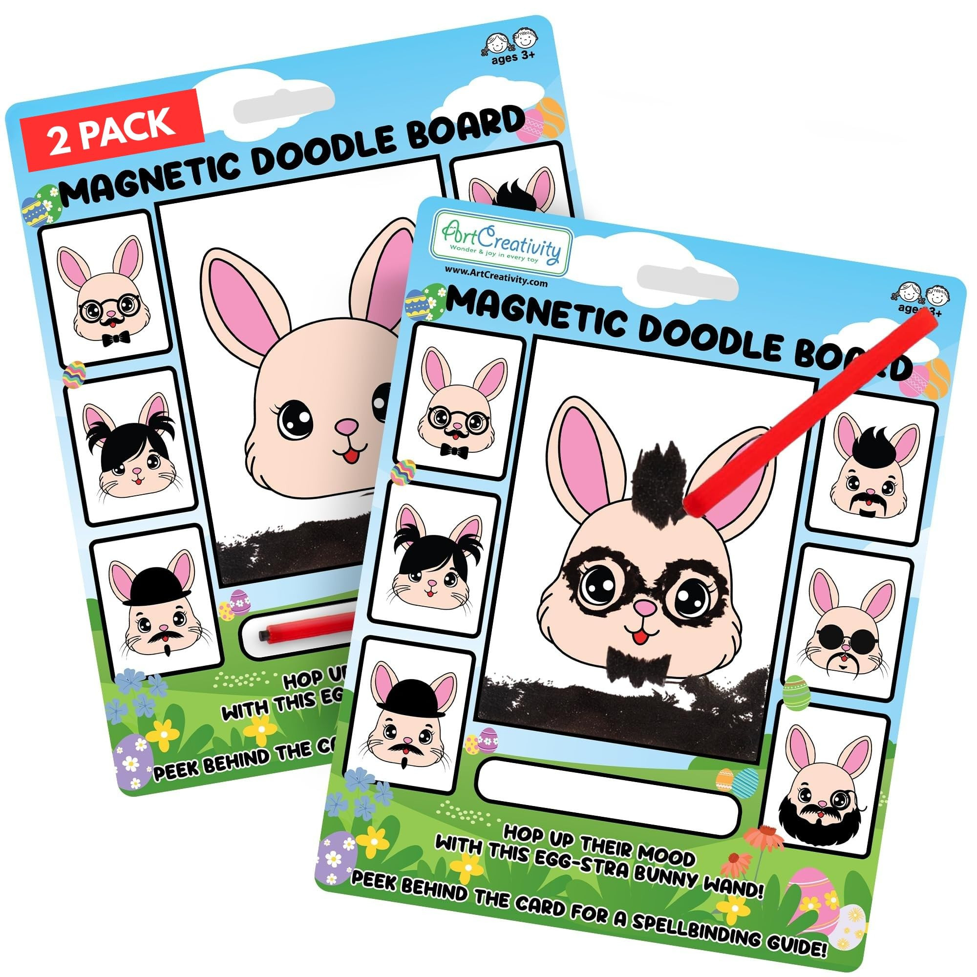 ArtCreativity Easter Magnetic Drawing Bunny - 2 Pack - Vintage Retro Toys, Easter Basket Stuffers... | Amazon (US)