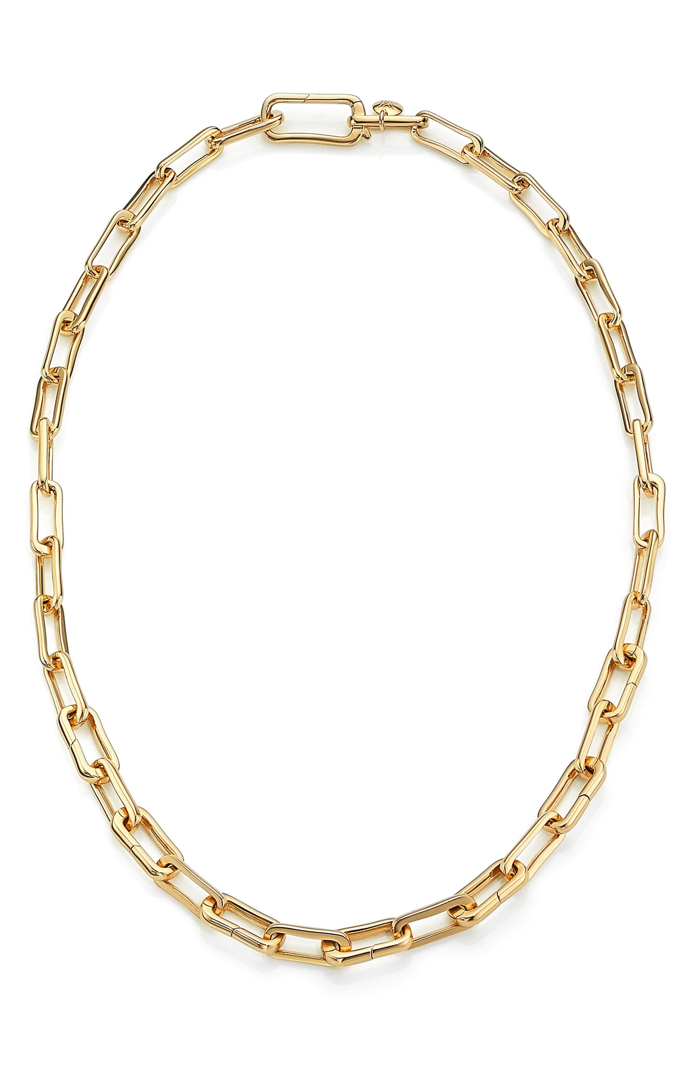 Monica Vinader Alta Capture Necklace in Yellow Gold at Nordstrom, Size 17 In | Nordstrom