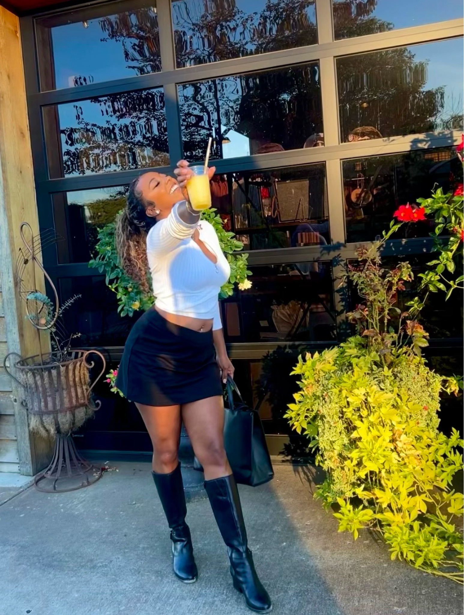 Simple fall look.✨

knit sweater, black skirt, black skort,
leather boots, black tote bag 

Wearing a size M (US 6) 

#LTKStyleTip #LTKSeasonal #LTKGiftGuide